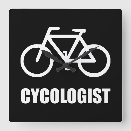 Cycoloog voor fietsen vierkante klok (Voorkant)
