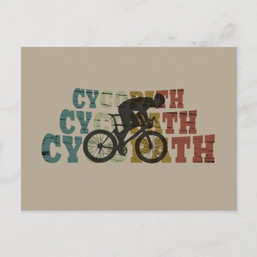 Cycopaat grappig fietsen feestdagenkaart (Voorkant)