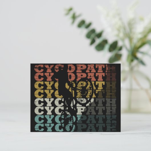 Cycopaat grappig fietsen feestdagenkaart (Staand voorkant)