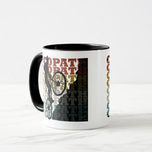 Cycopaat grappig fietsen mok (Voorkant links)