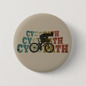 Cycopaat grappig fietsen ronde button 5,7 cm (Voorkant)