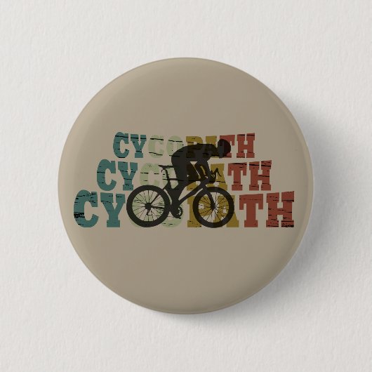 Cycopaat grappig fietsen ronde button 5,7 cm (Voorkant)