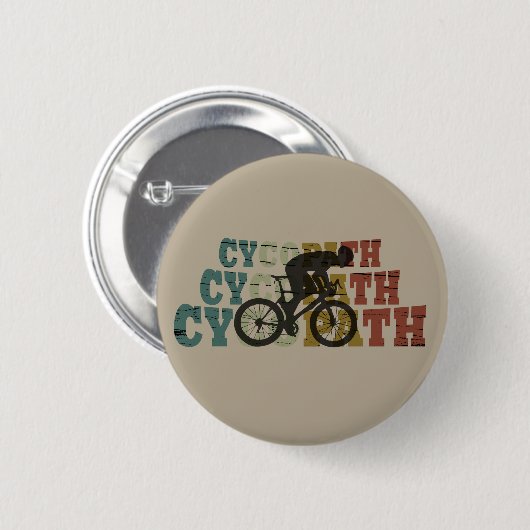 Cycopaat grappig fietsen ronde button 5,7 cm (Voorkant /achterkant)