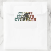 Cycopaat grappig fietsen vierkante sticker (Tas)