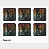 Cycopaat grappig fietsen vierkante sticker (Vel)