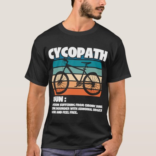 Cycopaat Grappige mountainbike fietser Pun hum T-shirt (Voorkant)