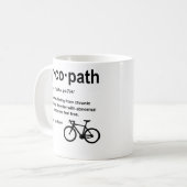 Cycopath Definition Funny Biker Addict Cycling Koffiemok (Voorkant links)
