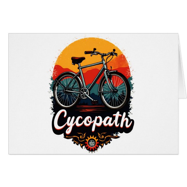 Cycopath: Energetische fiets en zonsondergang Grap (Voorkant Horizontaal)