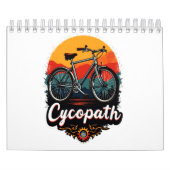 Cycopath: Energetische fiets en zonsondergang Grap Kalender (Hoes)