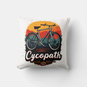 Cycopath: Energetische fiets en zonsondergang Grap Kussen