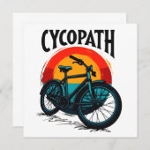 Cycopath: Energetische fiets met zonsondergang Gra Bedankkaart (Voorkant / Achterkant)
