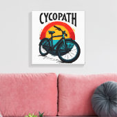 Cycopath: Energetische fiets met zonsondergang Gra Canvas Afdruk (Insitu (Woonkamer))