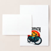 Cycopath: Energetische fiets met zonsondergang Gra Folie Kaarten (Display)