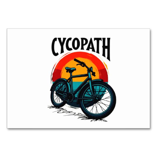 Cycopath: Energetische fiets met zonsondergang Gra Kaart (Voorkant)