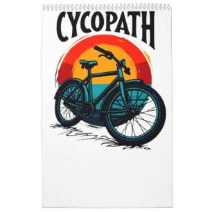 Cycopath: Energetische fiets met zonsondergang Gra Kalender