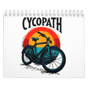 Cycopath: Energetische fiets met zonsondergang Gra Kalender