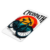 Cycopath: Energetische fiets met zonsondergang Gra Magneet (Linkerzijde)