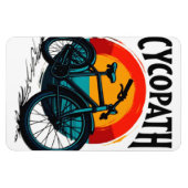 Cycopath: Energetische fiets met zonsondergang Gra Magneet (Horizontaal)