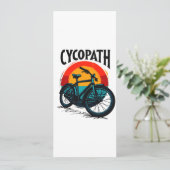 Cycopath: Energetische fiets met zonsondergang Gra Save The Date (Staand voorkant)