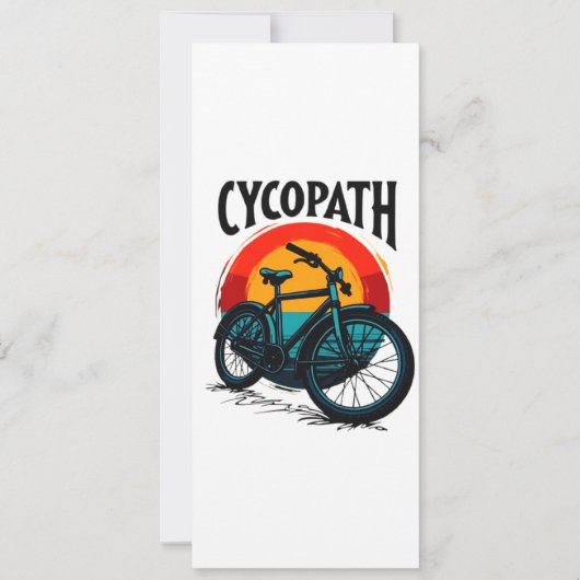 Cycopath: Energetische fiets met zonsondergang Gra Save The Date (Voorkant)