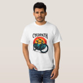 Cycopath: Energetische fiets met zonsondergang Gra T-shirt (Voorkant volledig)