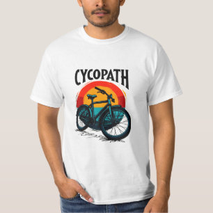 Cycopath: Energetische fiets met zonsondergang Gra T-shirt