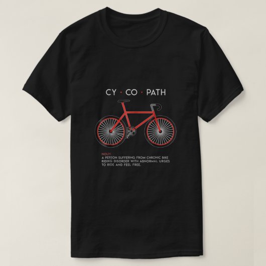 CYCOPATH - Funny Cycling and Bicycle Riders Bike T-shirt (Design voorkant)