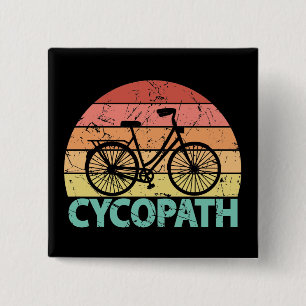 Cycopath Funny Cycling Bicycle Vierkante Button 5,1 Cm