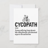 Cycopath Funny Cycling for Cyclists and Bikers Bedankkaart (Voorkant)