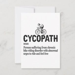 Cycopath Funny Cycling for Cyclists and Bikers Bedankkaart