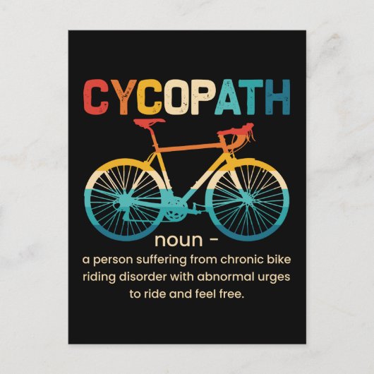 Cycopath Funny Cycling for Cyclists and Bikers Feestdagenkaart (Voorkant)