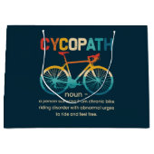 Cycopath Funny Cycling for Cyclists and Bikers Groot Cadeauzakje (Voorkant)