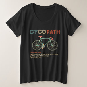 Cycopath Funny Cycling for Cyclists and Bikers Grote Maat T-shirt