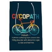 Cycopath Funny Cycling for Cyclists and Bikers Medium Cadeauzakje (Voorkant)