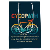 Cycopath Funny Cycling for Cyclists and Bikers Medium Cadeauzakje (Achterkant)