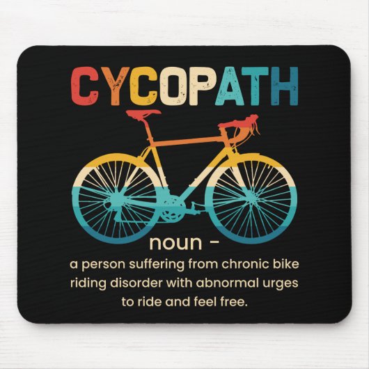 Cycopath Funny Cycling for Cyclists and Bikers Muismat (Voorkant)