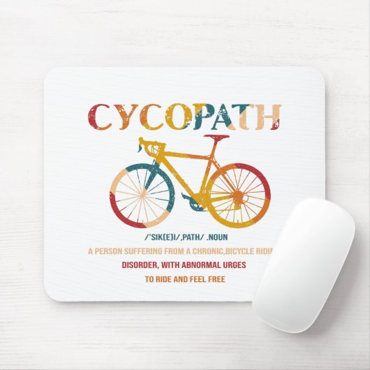 Cycopath Funny Cycling for Cyclists and Bikers Muismat (Met muis)