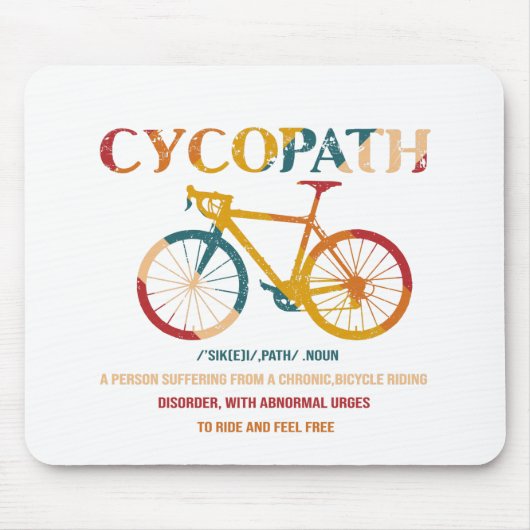 Cycopath Funny Cycling for Cyclists and Bikers Muismat (Voorkant)