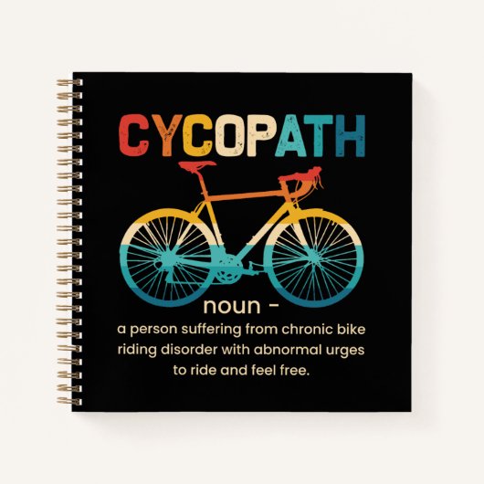 Cycopath Funny Cycling for Cyclists and Bikers Notitieboek (Voorkant)