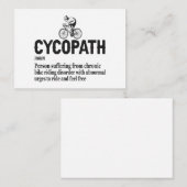 Cycopath Funny Cycling for Cyclists and Bikers Notitiekaartje (Voorkant / Achterkant)