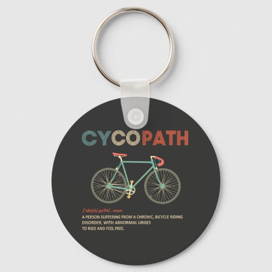 Cycopath Funny Cycling for Cyclists and Bikers Sleutelhanger (Voorkant)