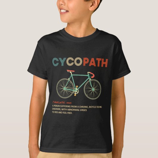Cycopath Funny Cycling For Cyclists And Bikers  T-shirt (Voorkant)