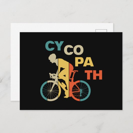 Cycopath Funny Cycling for Cyclists and Bikers Uitnodiging Briefkaart (Voorkant / Achterkant)