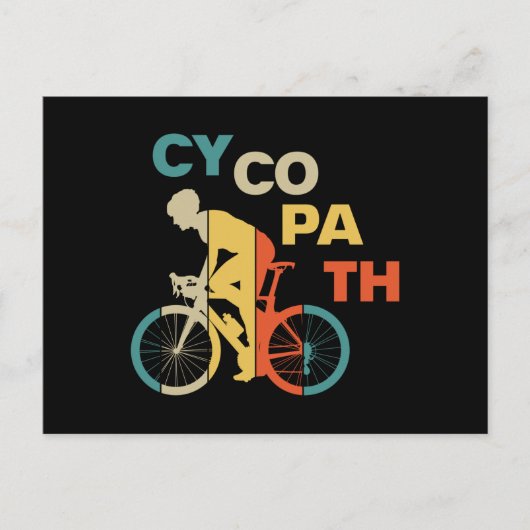 Cycopath Funny Cycling for Cyclists and Bikers Uitnodiging Briefkaart (Voorkant)