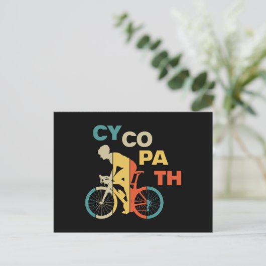Cycopath Funny Cycling for Cyclists and Bikers Uitnodiging Briefkaart (Staand voorkant)