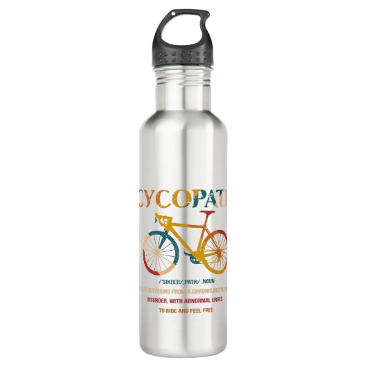 Cycopath Funny Cycling for Cyclists and Bikers Waterfles (Voorkant)