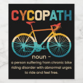 Cycopath Funny Cycling for Cyclists and Bikers Wijn Etiket (Enkel label)
