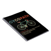 Cycopath Funny Cycling Gifs voor fietsers Notitieboek (Rechterzijde)