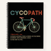 Cycopath Funny Cycling Gift for Cyclists Bikers Notitieboek (Voorkant)