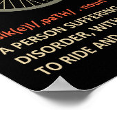 Cycopath Funny Cycling Gift for Cyclists Bikers Poster (Hoek)